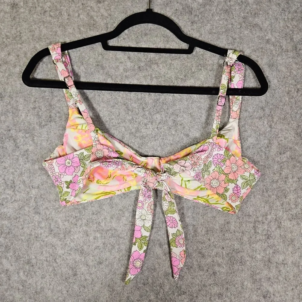 Maaji Womens‎ Flower Power Bailey Reversible Bikini Top Swim Beach Size XS READ